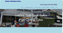 Desktop Screenshot of harborsideboatsales.com