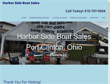 Tablet Screenshot of harborsideboatsales.com